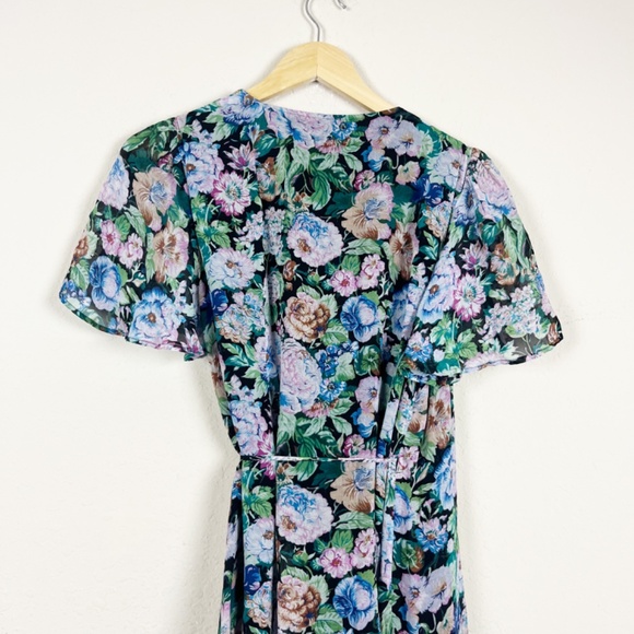 & Other Stories Floral Wrap Dress Size 36 - Picture 4 of 6